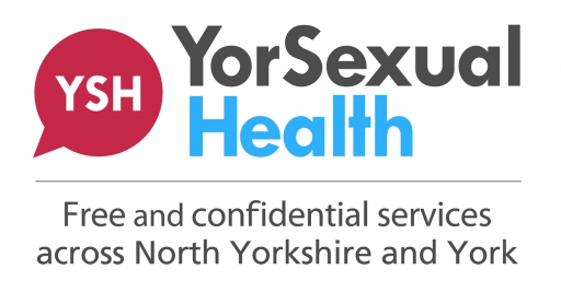 YorSexual Health logo, including text "Free and confidential services across North Yorkshire and York"