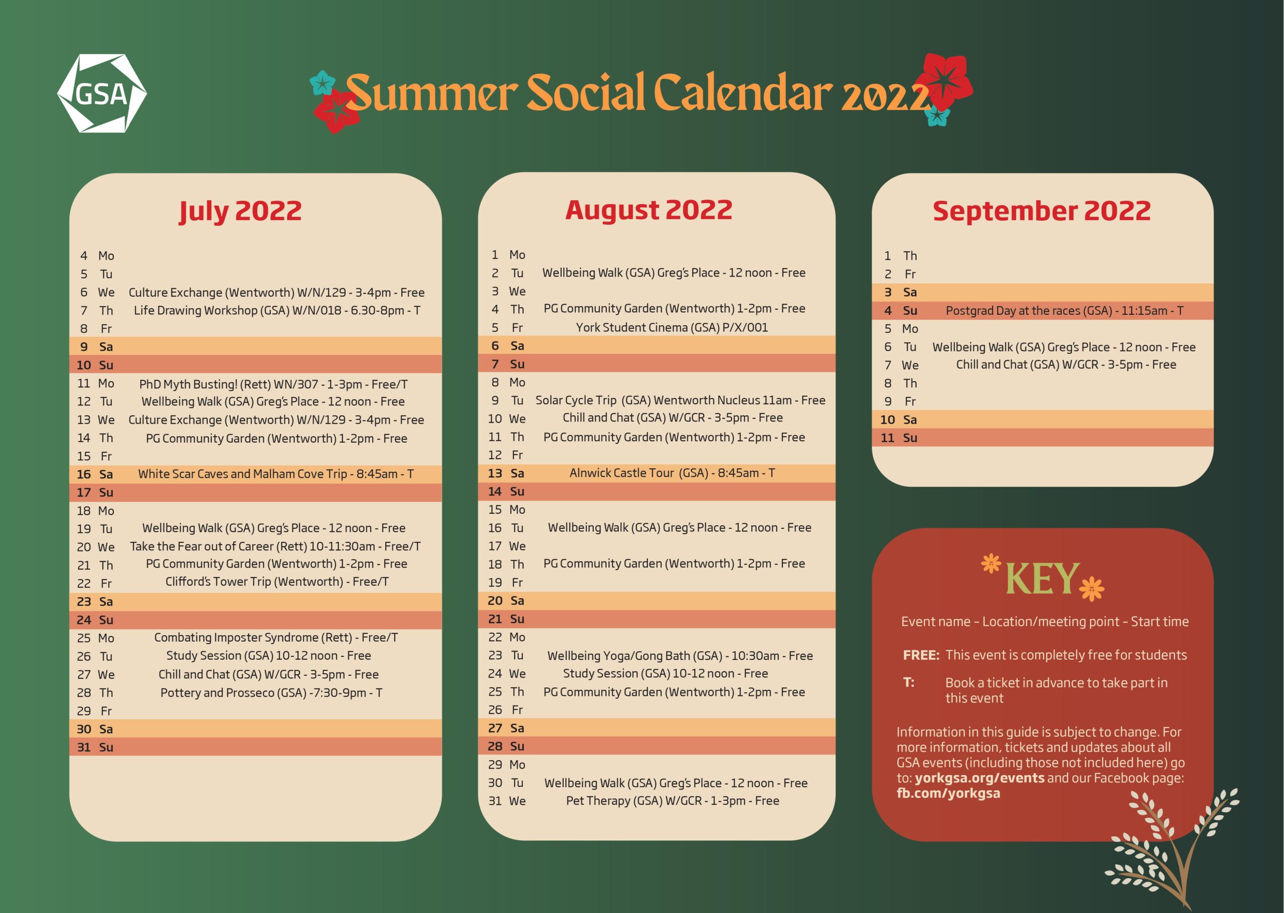 Display of Events from August 13, 2022 – August 27, 2022 – Page 2